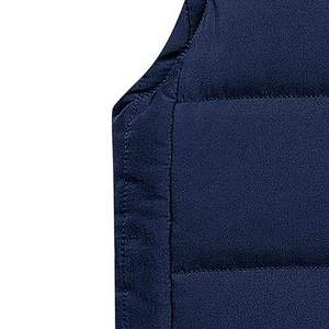 Chaleco Acolchado Azul Marino para Hombre, Cuello Alto, Cierre de Cremallera, Cortavientos, Ropa de Invierno Informal, Sin Mangas - Product Image 4