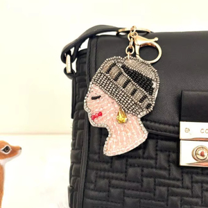 Breloque de sac en perles | Breloque de sac tendance, porte-clés mignon, breloque perlée pour sac à main, cordon porte-clés, anneau de clés - Product Image 1