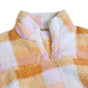 Women Sherpa Fleece Sweatshirt Unlined <b>Thermal</b> Winter <b>Top</b> with Stand Collar and Front Logo for Cold Weather Comfort - Product Image 3