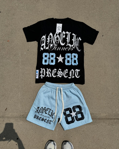 T-shirt d'été deux pièces pour homme, imprimé DTG, 100 % coton, tissu éponge, logo personnalisé imprimé par transfert thermique sur le devant, respirant, style décontracté - Product Image 6