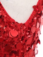 Costume Hippie à paillettes pour femmes Mini robe avec manches évasées amovibles pour les années 70 Disco Costume Dance Prom Parties Party Performance