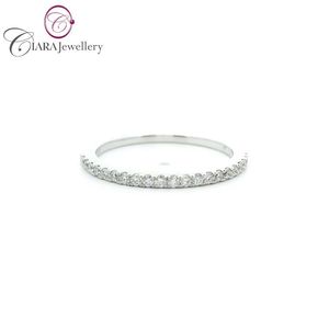 2024 Classic 18K Solid Gold Natural Diamond Round Brilliant Cut Prong Setting Women's <b>Wedding</b> Band Ring for <b>Anniversary</b> & Party - Product Image 1