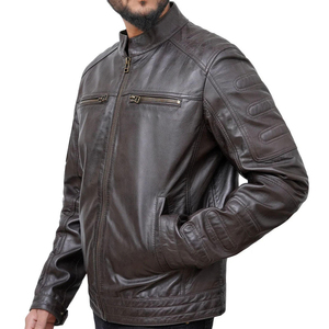 <b>Slim</b> <b>Fit</b> Stylish Comfortable Low Price <b>Men</b> Leather <b>Jacket</b> New Arrival Wholesale Price High Quality OEM Design <b>Men</b> Leather <b>Jacket</b> - Product Image 5