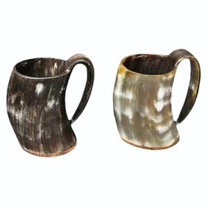 Mug en corne de buffle naturelle de style moderne de qualité supérieure, verres viking pour boire de la bière - Product Image 3