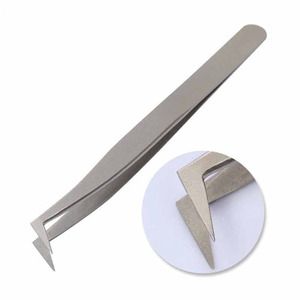 Straight Curved Eye Lashes Tweezers Stainless Steel Nail <b>Sticker</b> Rhinestone Picker Eye Makeup Nail Art Tool - Product Image 6