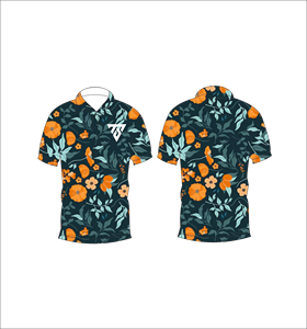 Polo pour homme à imprimé floral tropical foncé, manches courtes, col boutonné, décontracté, respirant et léger pour l'été - Product Image 6