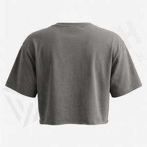 เสื้อยืดครอปแขนสั้นคอกลมผ้าฝ้าย 100% สำหรับผู้หญิง รักษ์โลก ดีไซน์เรียบหรู พรีเมียม เหมาะสำหรับออกกำลังกาย - Product Image 2