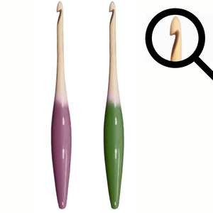 Ganchos de ganchillo de madera semicoloreados a granel, diseño ergonómico, agarre cómodo, perfecto para artesanos profesionales y aficionados, Etiqueta Privada - Product Image 2