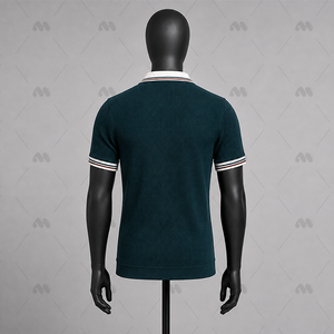 เสื้อเชิ้ตลายทางสไตล์อังกฤษ ผ้าฝ้าย 100% แขนสั้น มีกระเป๋า ผู้ชาย ป้องกันรอยยับ รับผลิตแบบ OEM ODM ชุดกีฬา คอปกคิวบา - Product Image 6