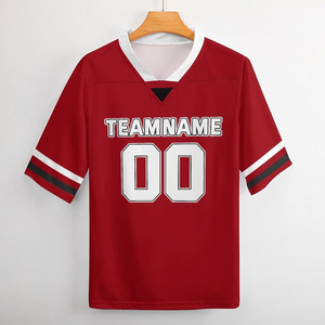 Maillots de football personnalisés de haute qualité pour équipes adultes – Design de logo imprimé sur mesure – Maillots de football américain unisexes - Product Image 1