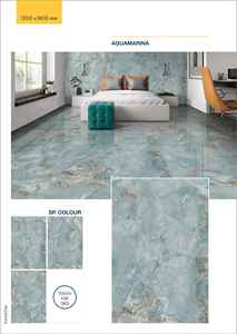 Dalle de porcelaine brillante Aqua Marina 1200x1800mm effet marbre marron, carrelage mural et de sol design ACCENTS pour villas et centres commerciaux - Product Image 5