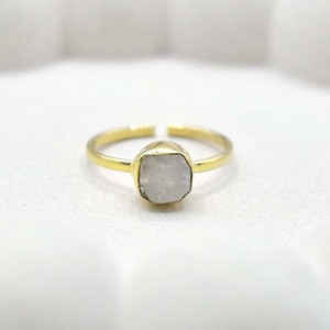Natural Moonstone Adjustable <b>Ring</b> <b>Gold</b> Plated Collet <b>Set</b> Handmade Gemstone June Birthstone Boho Statement <b>Ring</b> Gift for Women - Product Image 3