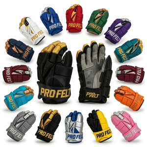Gants de hockey sur glace professionnels, solides, de couleur unie, personnalisables, pour adultes et jeunes, équipement de protection durable, ajustement confortable, logo personnalisé - Product Image 1