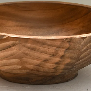 Tazón de Madera de Acacia Natural Hecho a Mano de Diseño Moderno, Tazón para Ensaladas y Frutas, Tazón de Madera Ligero para Usar en Días Especiales - Product Image 2