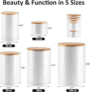 Tarro de almacenamiento metálico de diseño moderno con etiqueta privada para la organización de la cocina con tapa hermética a prueba de humedad - Product Image 5