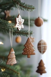Wooden <b>Christmas</b> Hanging Item Artistic Holiday Ornament <b>For</b> Tree Home Party Window <b>Door</b> <b>Decoration</b> - Product Image 6