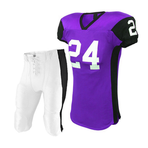 Conjunto de Uniforme de Fútbol Americano Verde con Malla, Cuello en V, Manga Corta con Número 24, Pantalones Negros, Talla Grande, Absorbente de Humedad para Hombre - Product Image 4