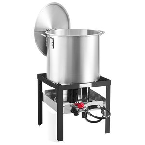 Kit per bollire frutti di mare da 5 litri in ferro con scolapasta e cestello per granchi, gamberi e aragoste - Product Image 5