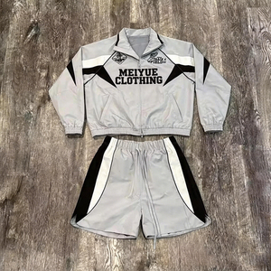 Ensemble de t-shirts pour hommes en coton velours tricoté d'hiver, de haute qualité, personnalisable, col rond, décontracté, respirant, séchage rapide, vêtements de sport - Product Image 2