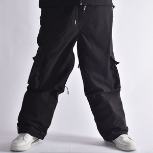 OEM nuevos hombres de las mujeres de esquí Snowboard pantalones de cintura elástica holgados High Street Hip Hop estilo Casual sólido cremallera a prueba de viento - Product Image 1