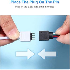 Kit da 6 Pezzi: Cavo di Prolunga RGB a 4 Pin, Connettori per Strisce LED, 12 Pezzi Adattatori e Connettori LED RGB 5050 3528 - Product Image 4