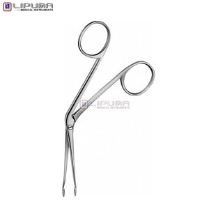 Pinza para tampones de oído de alta precisión, recta, de 135 mm (5 1/4 pulgadas), para cirugía ORL, instrumento médico, modelo pesado, con punta curvada - Product Image 6