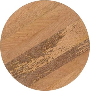 Tabouret rond en bois de manguier, finition naturelle, meubles en bois pour la maison, salon, chambre à coucher, cuisine et décoration - Product Image 2
