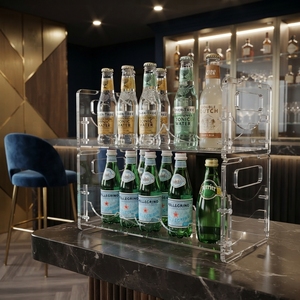Clear Acrylic Wine Bottle Holder <b>Display</b> Rack Countertop Retail Bar Restaurant Hotel Wine <b>Display</b> Stand - Product Image 3