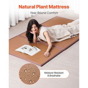 Tappetino Tatami Giapponese Intrecciato a Mano 80x39cm Antiscivolo e Facile da Pulire per Yoga - Product Image 4