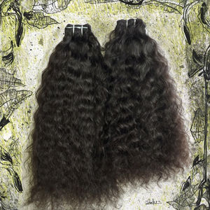 OFFRE EXCLUSIVE – MEILLEURES VENTES – CHEVEUX HUMAINS VIERGES NATURELS DE LUXE – TISSAGE DOUBLE MACHINÉ – EXTENSIONS ONDULÉES – CHEVEUX DE TEMPLE SUD-INDIEN - Product Image 3