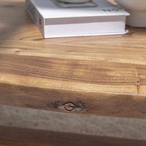 Mesa de Centro Vandana Zenova Radiant Dark Acacia para Sala de Estar Moderna y Decoración Contemporánea - Product Image 3