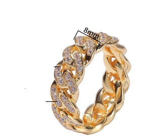 Premium 925 Sterling Silver Iced Out Cuban Link <b>Ring</b> <b>for</b> <b>Men</b> Luxury Hip Hop Statement <b>Ring</b> Sparkling Pavé <b>Stone</b> Cuban <b>Ring</b> - Product Image 5