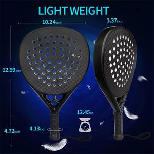 Nouvelle arrivée, meilleur prix, qualité durable, toutes tailles disponibles, raquette de paddle personnalisable en fibre de carbone légère et antidérapante - Product Image 6