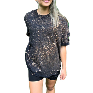 Camisetas Oversize Sueltas de Algodón 100% Suave con Logo Personalizado y Cuello Lavado, Estilo Desgastado, para Hombre y Mujer - Venta al por Mayor, Llegada 2026 - Product Image 1