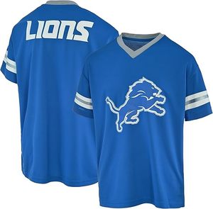Camiseta Deportiva Roja con Cuello en V de los Kansas City Chiefs, de Poliéster, con Rayas Amarillas y Blancas y Logotipo Bordado - Product Image 4