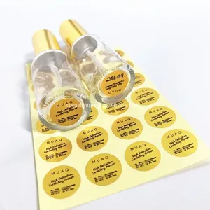 Étiquettes adhésives personnalisées en feuille d'or, rouleau, estampage à chaud pour l'emballage de flacons cosmétiques - Product Image 5