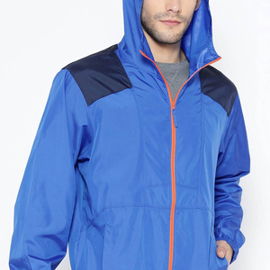 Unisex Outdoor Waterproof Reversible Hooded Neck Windbreaker Jacket with Zipper Thin Design for Hiking Camping All Seasons - Product Image 3