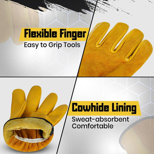 Gants de travail de sécurité pour le jardin, durables, anti-coupure, design personnalisé, gants de protection en cuir fabriqués au Pakistan, sur mesure - Product Image 3