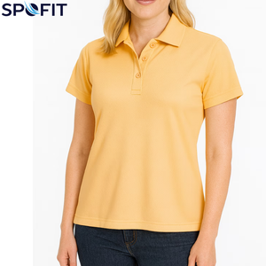 Polo para Mujer, Casual, Deportivo, Manga Corta, Verano, Algodón, Regular, Fitness, Color Sólido, Personalizado con Impresión - Product Image 2