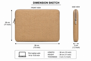 กระเป๋าใส่แล็ปท็อป AMANI Jute Modern พร้อมซิปกันกระแทก สำหรับพกพาใช้งานประจำวัน  ตัวเลือกโลโก้แบบกำหนดเอง - Product Image 2