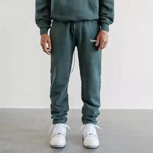 Custom Embroidery Sweat Suits Hoodie and Jogger Two Piece Set Sports <b>Tech</b> Fleece <b>Washed</b> Vintage Tracksuit for Men - Product Image 2