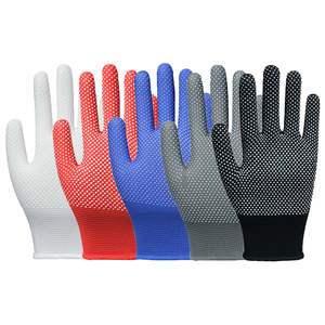 Gants de sécurité en polyester enduits de PVC à points, avec grip sur la paume et les doigts, 7G robustes, 13G flexibles pour la manutention légère et la construction. - Product Image 6