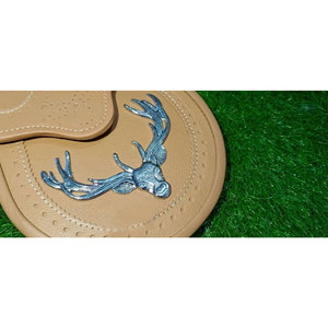 Custom Handmade Real Tan Leather <b>Brogue</b> Style Staghead Premiume Scottish <b>Kilt</b> Sporran Factory Supplies - Product Image 2