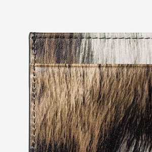 Portefeuille en cuir de vachette véritable pour homme, portefeuille en cuir à poils, design fin, portefeuille pliable fait main, cuir de haute qualité - Product Image 5