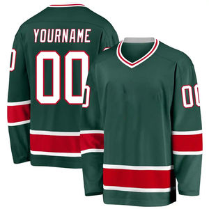 Custom OEM Unisex Ice Hockey Uniform Polyester Quick Dry Breathable Knit Sublimated Adult Hockey Wear - Product Image 1