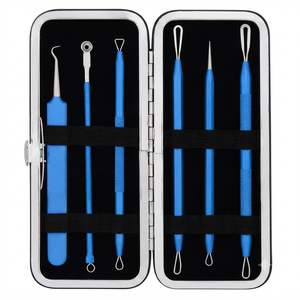 Kit de 6 outils pour l'élimination des points noirs et de l'acné du nez et du visage, extracteur de comédons, kit d'élimination des imperfections et des points blancs - Product Image 3