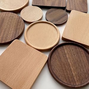 Posavasos de Madera para Tazas de Café, Hechos a Mano, de Madera Natural Sólida, para Mesa de Comedor, Hogar, Cafetería, Hotel - Product Image 6