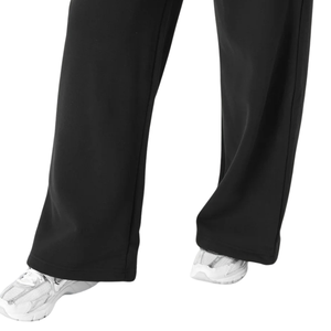 Pantalon de survêtement noir pour femme, coupe large, en molleton doux, taille élastique, décontracté, pour la gym, l'entraînement, la détente et les activités sportives - Product Image 6