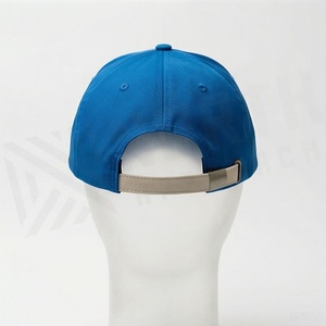 Gorra de Béisbol Azul de 6 Paneles con Ribete Gris, Ajustada, Unisex, Informal, de Color Sólido, Tela Twill, para Primavera/Verano - Product Image 2