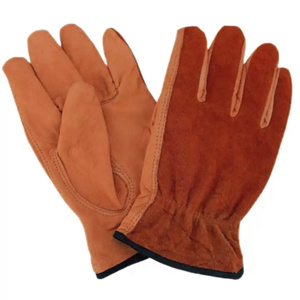 High Quality Cowhide Grain & Split Smooth Leather Driving <b>Gloves</b> Adjustable Heat Resistant Industrial Work Protection Use - Product Image 2